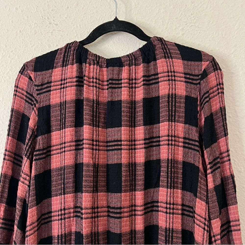 Anthropologie Cloth & Stone Daia Plaid Mini Dress Size Large (Missing Belt) - Picture 7 of 10